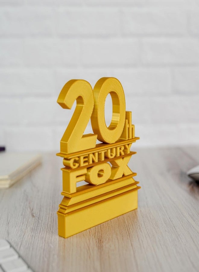 MoFun MO'FUN - 20th Century Fox Logo Toy Sign, Finished in High Detail Shiny Gold - Large 4.5" - Image 2